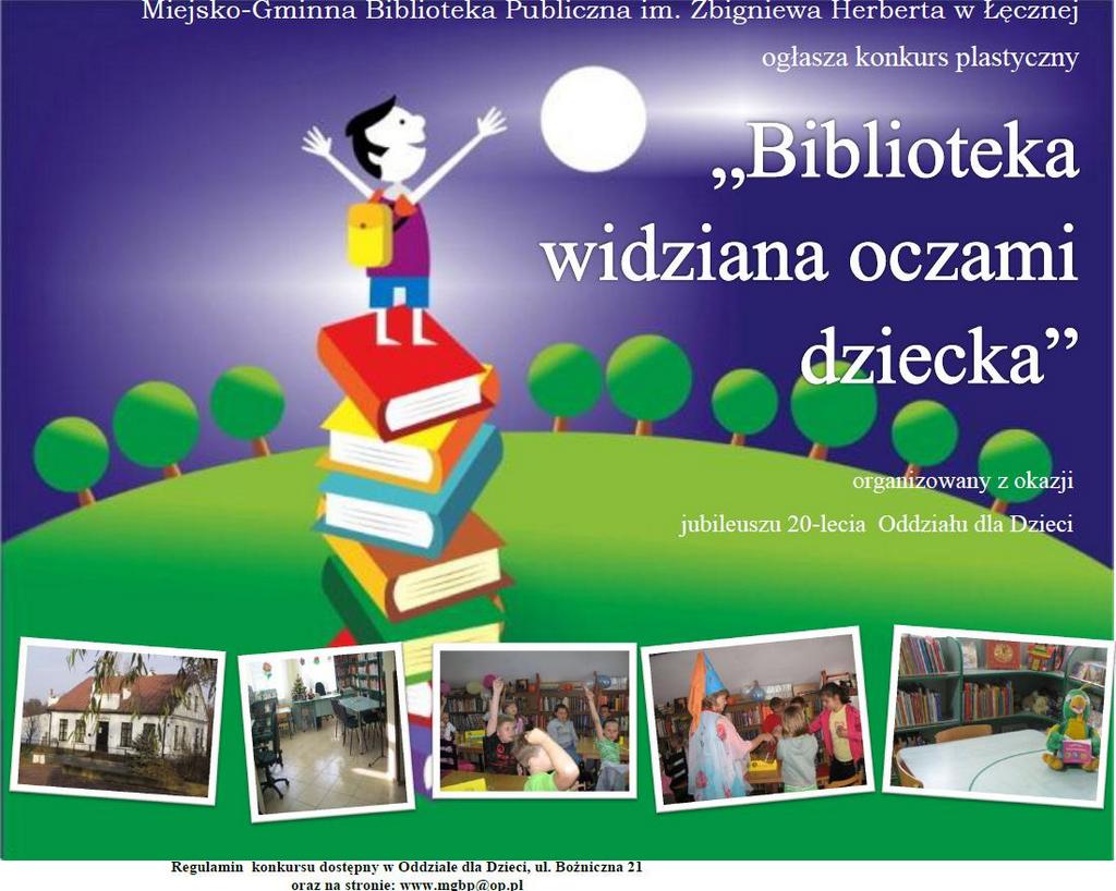 biblioteka widziana oczami dziecka plakat